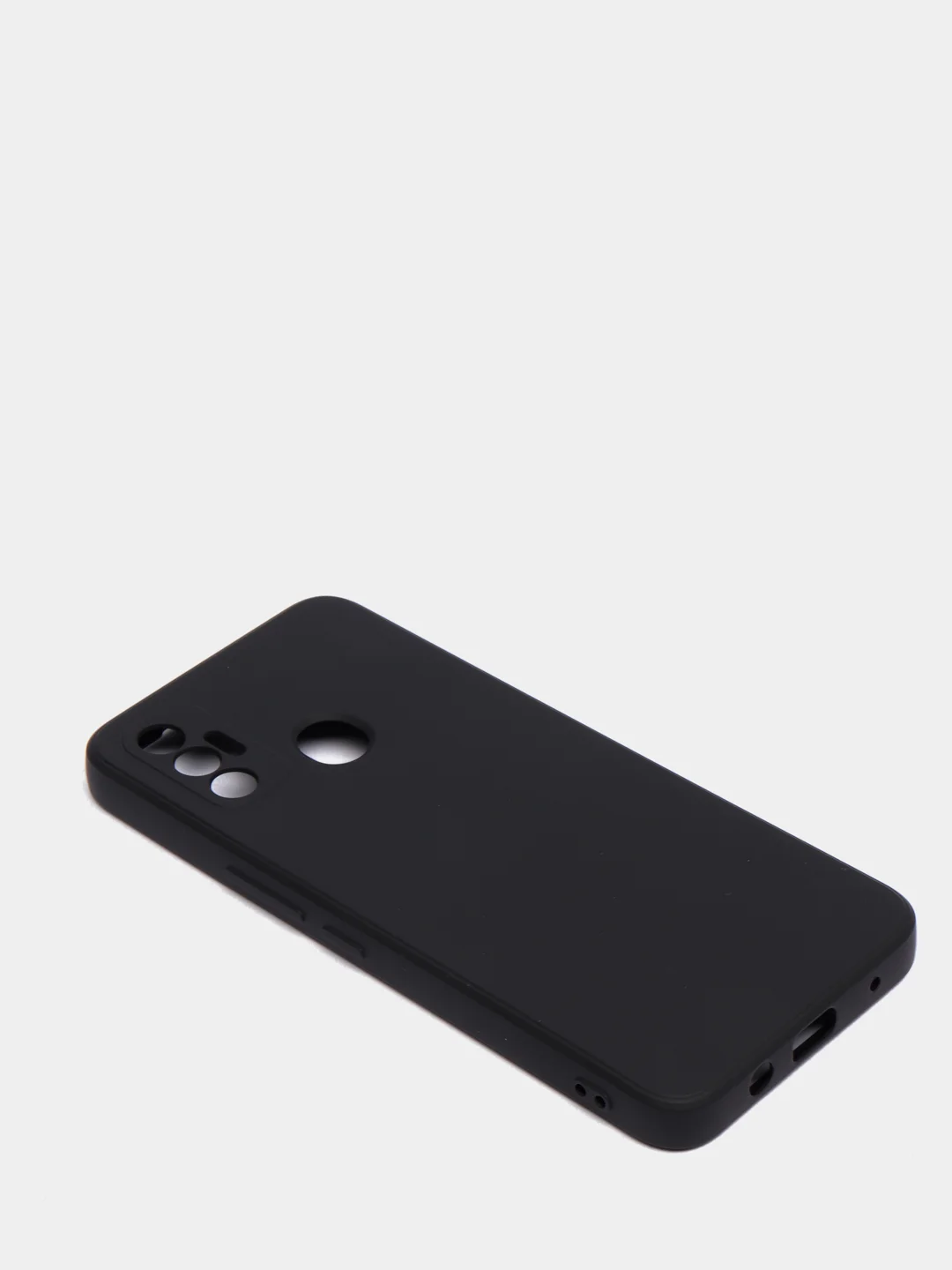 Черный чехол с защитой камеры и бархатом внутри TECNO SPARK 7