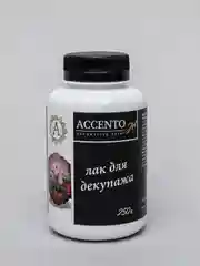 Лак акриловый глянцевый для декупажа, лак для творчества и декора прозрачный ТМ AccentO