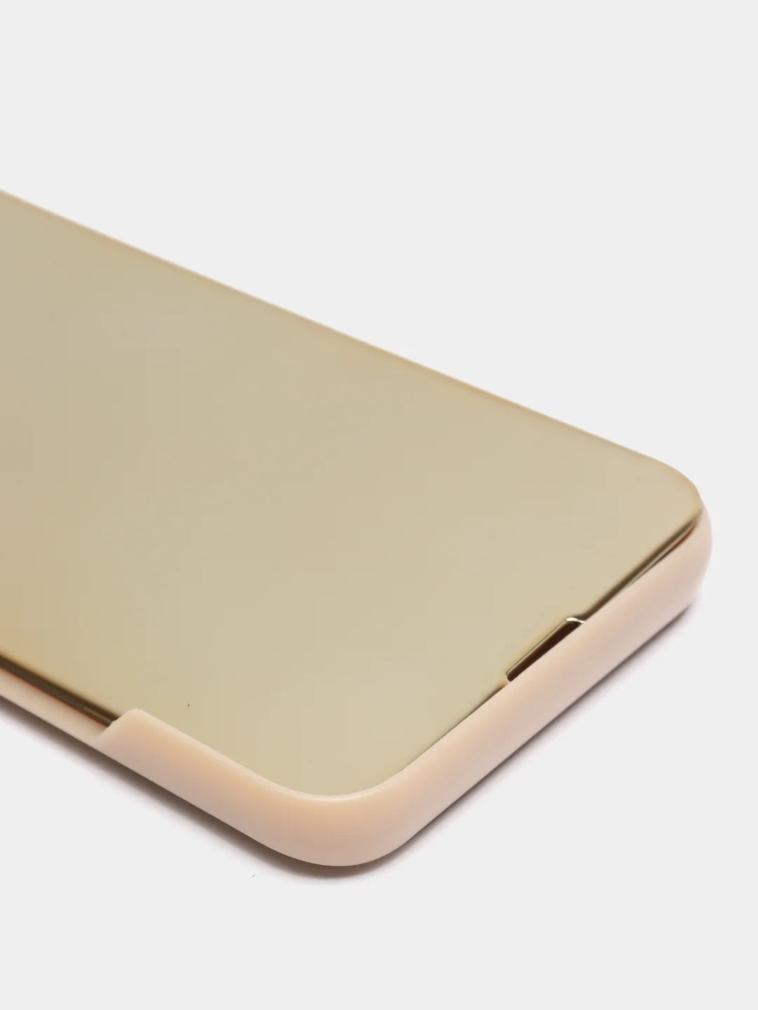 Золотой зеркальный чехол-книжка с полупрозрачной панелью для Realme C11, 2020