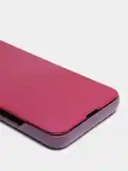 Розовый зеркальный чехол-книжка с полупрозрачной панелью для Realme C11, 2020