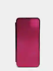 Розовый зеркальный чехол-книжка с полупрозрачной панелью для Realme C11, 2020