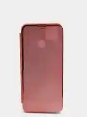 Пудровый зеркальный чехол-книжка с полупрозрачной панелью для Realme C12, Realme C15, Narzo 20