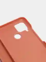 Пудровый зеркальный чехол-книжка с полупрозрачной панелью для Realme C12, Realme C15, Narzo 20