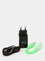 Черный сетевая зарядка с кабелем 2USB 3.0A QC3.0, быстрая зарядка для Lighting 8-pin, NC55QCi