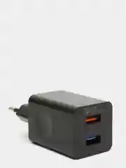 Черный сетевая зарядка с кабелем 2USB 3.0A QC3.0, быстрая зарядка для Lighting 8-pin, NC55QCi