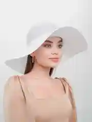 Белый шляпа LERAY "Селеста", хлопок, 56-58