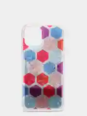 Бирюзовый чехол iPhone 12 (6.1)/ 12 Pro, Pro Max, mini силиконовый переливающийся жидкий с блестками