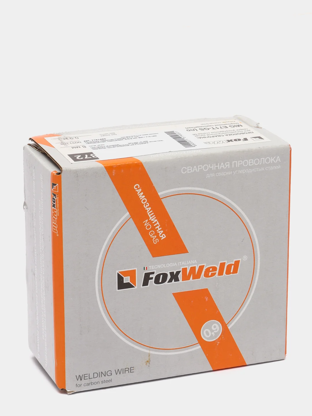Проволока сварочная FoxWeld E71T-GS, самозащитная, порошковая, d=0.8 мм, 900 г
