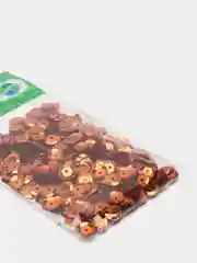 Оранжевый пайетки круглые, 6 мм