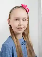 Фуксия повязка на голову для девочки праздничная/повязка детская