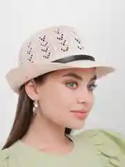 Пудровый шляпа LERAY "Селена", ажур, хлопок, 56-58
