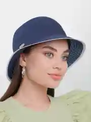 Синий шляпа LERAY ДОМИНИКА, хлопок, 56-58