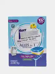 Таблетки для посудомоечной машины Herr Klee Silver Line, 102 штуки
