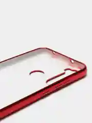 Красный чехол Xiaomi Redmi Note 8 2019/21 цветной, силиконовый, с глянцевой рамкой (Редми Нот 8)