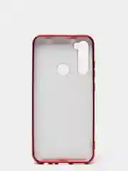 Красный чехол Xiaomi Redmi Note 8 2019/21 цветной, силиконовый, с глянцевой рамкой (Редми Нот 8)