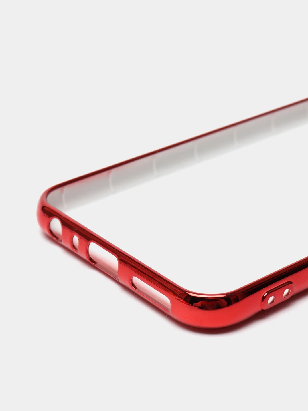 Красный чехол Xiaomi Redmi Note 8 2019/21 цветной, силиконовый, с глянцевой рамкой (Редми Нот 8)