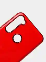Красный чехол Xiaomi Redmi Note 8 2019/21 цветной, силиконовый, с глянцевой рамкой (Редми Нот 8)