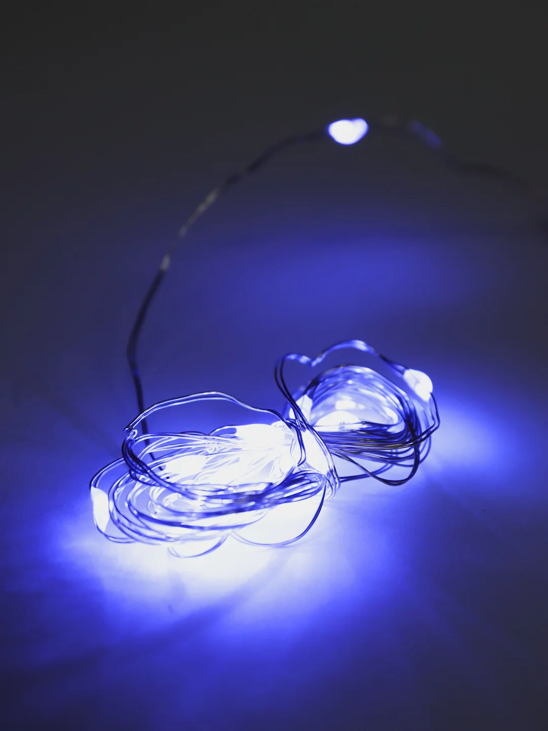 Голубой гирлянда-пробка для декора, светодиодная интерьерная  2 метра 20 LED