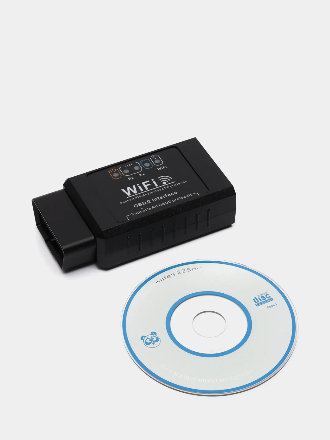 Черный сканер-адаптер Wi-Fi ELM327 OBD 2
