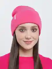 Кораллово-розовый шапка-лопатка Leray "Джуниор" однотонная, 39 цветов, двойная, 54-56
