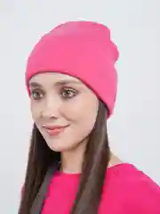 Кораллово-розовый шапка-лопатка Leray "Джуниор" однотонная, 39 цветов, двойная, 54-56