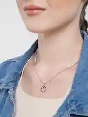 Серый металлик цепочка с подвеской на шею