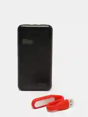 Черный внешний аккумулятор 10000 mAh, 2 USB 2.1A, Micro USB, Type-C, MС PB33-10