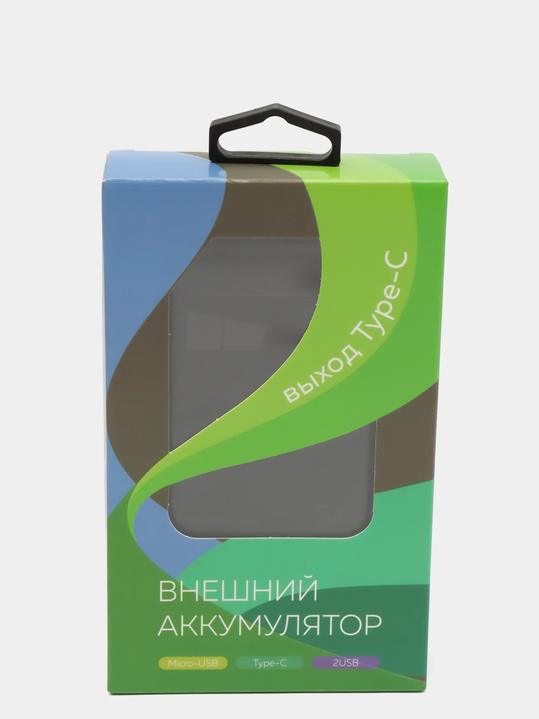 Черный внешний аккумулятор 5000 mAh 2USB 2.1A, Micro USB/Type-C, MC PB33-05
