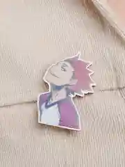 Бордовый значок деревянный по аниме "Волейбол!! / Haikyu!!"