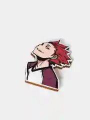 Бордовый значок деревянный по аниме "Волейбол!! / Haikyu!!"