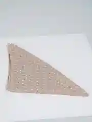 Бежевый платок-бандана LERAY "Сердечки", хлопок, 60*60 см