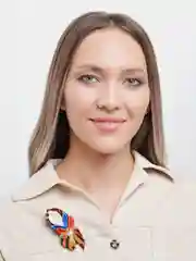 Голубой брошь  георгиевская лента  "9 Мая"