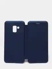 Синий чехол-книжка на Samsung Galaxy A8 2018, Самсунг Галакси А8 2018