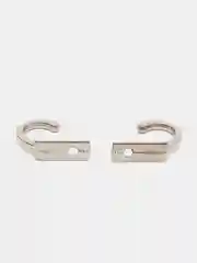 Серебряный крючок-вешалка мебельный металлический 4 цвета, 2,5 см х 0,6 см х 2,2 см