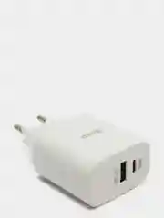 Белый блок питания 2USB USB/USB-C, PD 18W, зарядка для iPhone, QC3.0/QC2.0, быстрая зарядка C57A