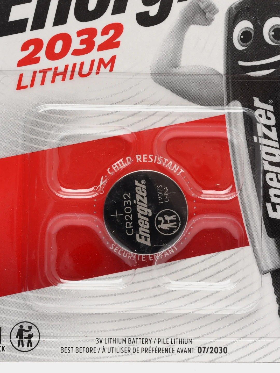 Батарейка Energizer CR2032, литиевая 3V