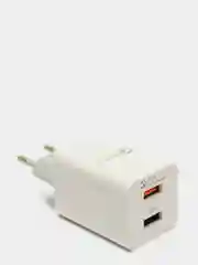 Белый сетевая зарядка с кабелем 2USB 3.0A QC3.0, быстрая зарядка для Lighting 8-pin, NC55QCi
