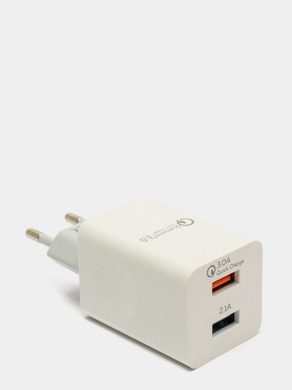 Сетевая зарядка с кабелем 2USB 3.0A QC3.0, быстрая зарядка для Lighting 8-pin, NC55QCi