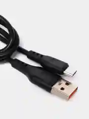 Черный кабель зарядный micro USB-Android, GoPower GP01M
