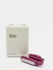 Белый внешний аккумулятор 5000 mAh 2USB 2.1A, Micro USB/Type-C, MC PB33-05
