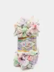 Салатовый пряжа Alize Puffy петельки