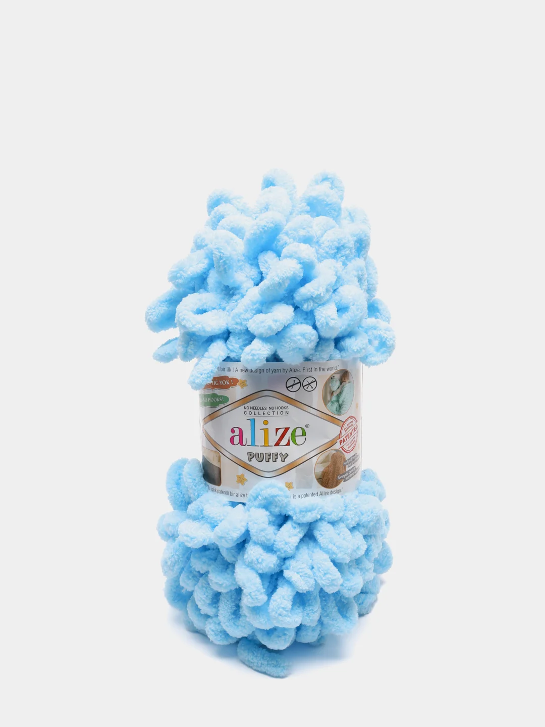Бирюзовый пряжа Alize Puffy петельки