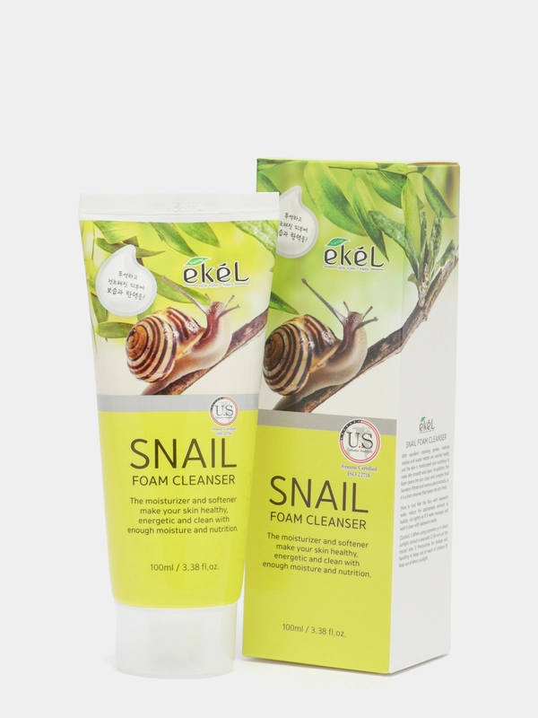 Корейская пенка с экстрактом секрета улитки Ekel Snail Foam Cleanser, 100 мл