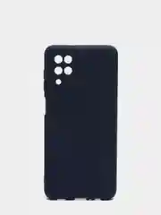 Темно-синий чехол силиконовый на Samsung Galaxy A12 /М12 с защитой камеры