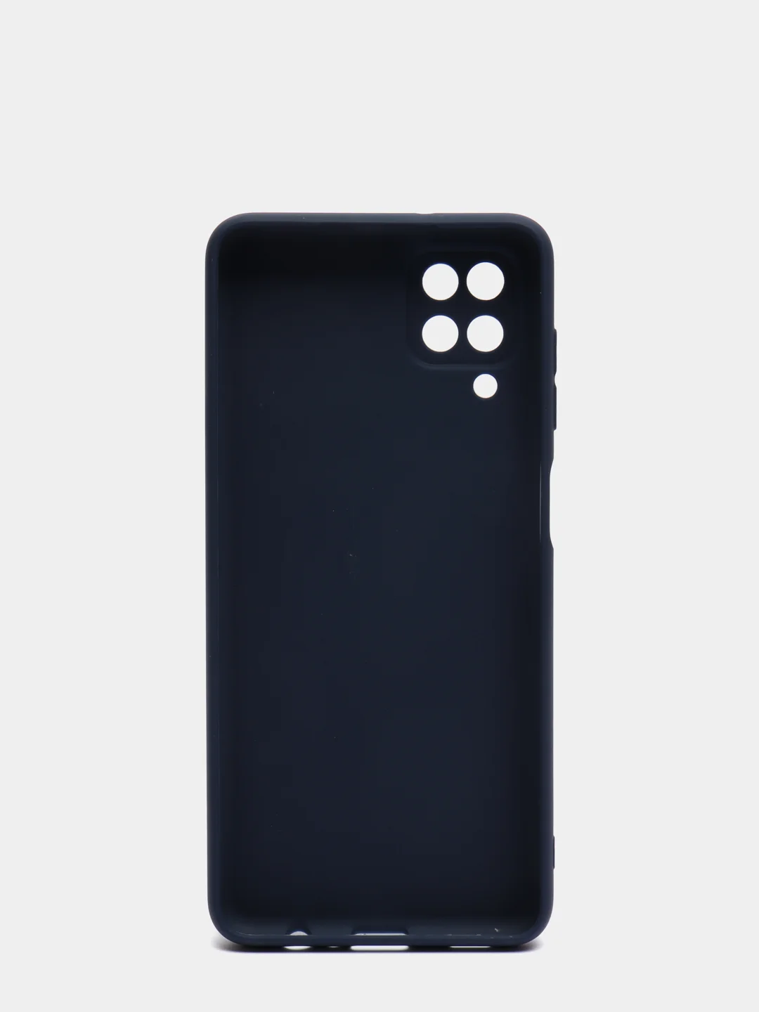Темно-синий чехол силиконовый на Samsung Galaxy A12 /М12 с защитой камеры