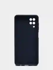 Темно-синий чехол силиконовый на Samsung Galaxy A12 /М12 с защитой камеры