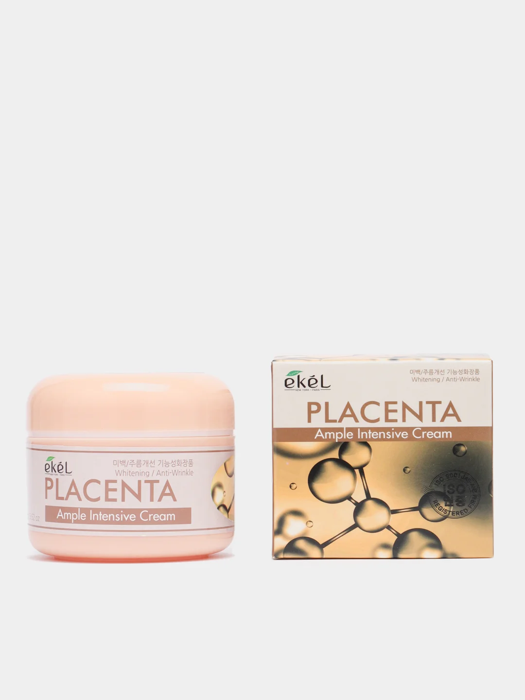 Корейский ампульный крем для лица с плацентой Ekel Ample Intensive Cream Placenta, 100 г