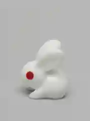 Белый мини кролик (3шт) сувенир коллекция