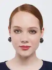 Черный серьги