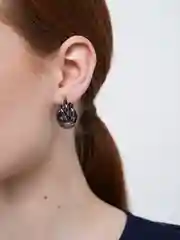 Черный серьги